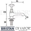 Bristan 1901 Basin Taps Dimensions